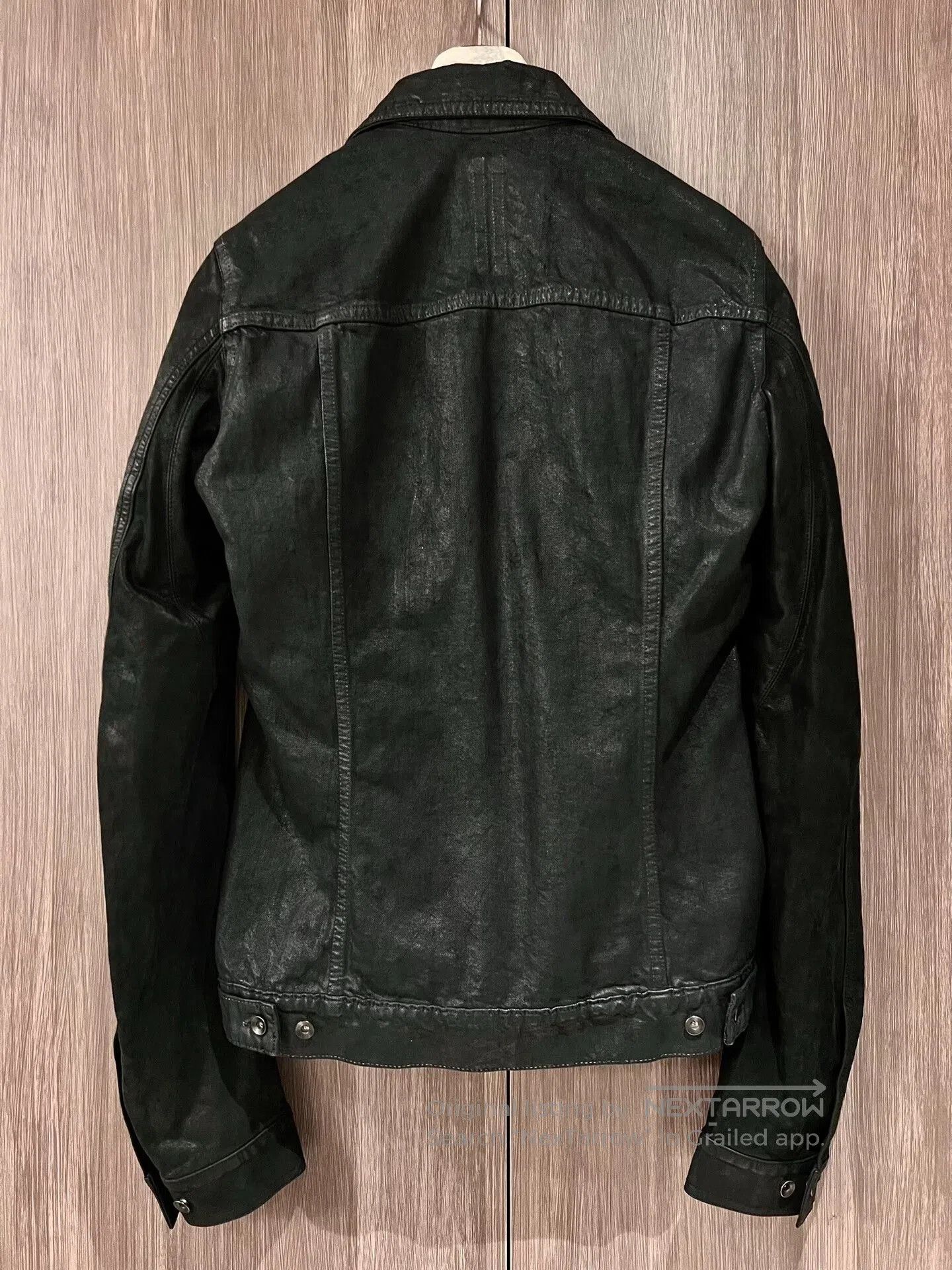 Rick Owens Drkshdw Rick Owens Black Waxed Denim Jacket. Size US S / EU 44-46 / 1 - 2 Thumbnail