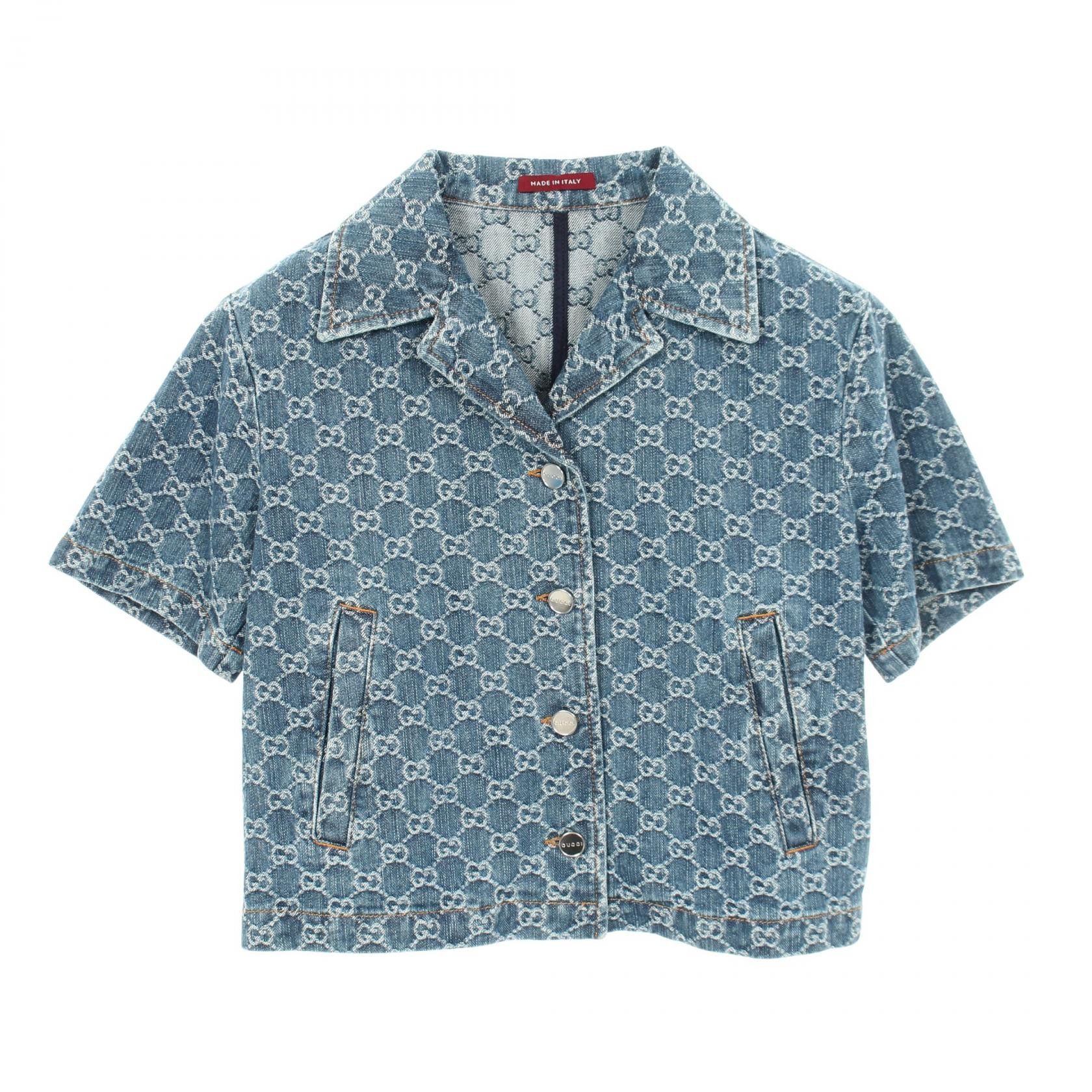 Gucci Gucci GUCCI GG Jacquard Cotton Top Textile Tops 788680 DUTY FREE for USA Size ONE SIZE - 1 Thumbnail