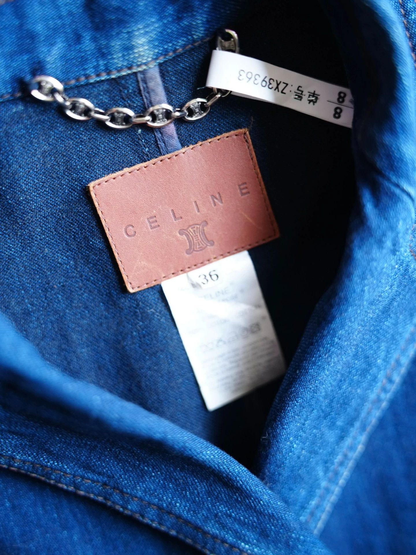Celine Celine Vintage Deep Blue Denim Jacket Women's Size S Size XS / US 0-2 / IT 36-38 - 8 Thumbnail