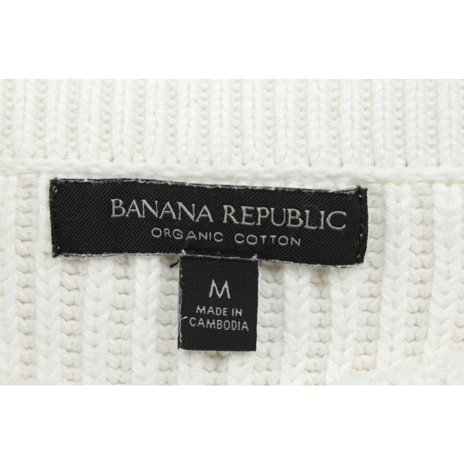 Banana Republic VINTAGE Banana Republic Snow Day Sweater Womens M White Ribbed Chunky Drop Shoulder Size M / US 6-8 / IT 42-44 - 6 Thumbnail