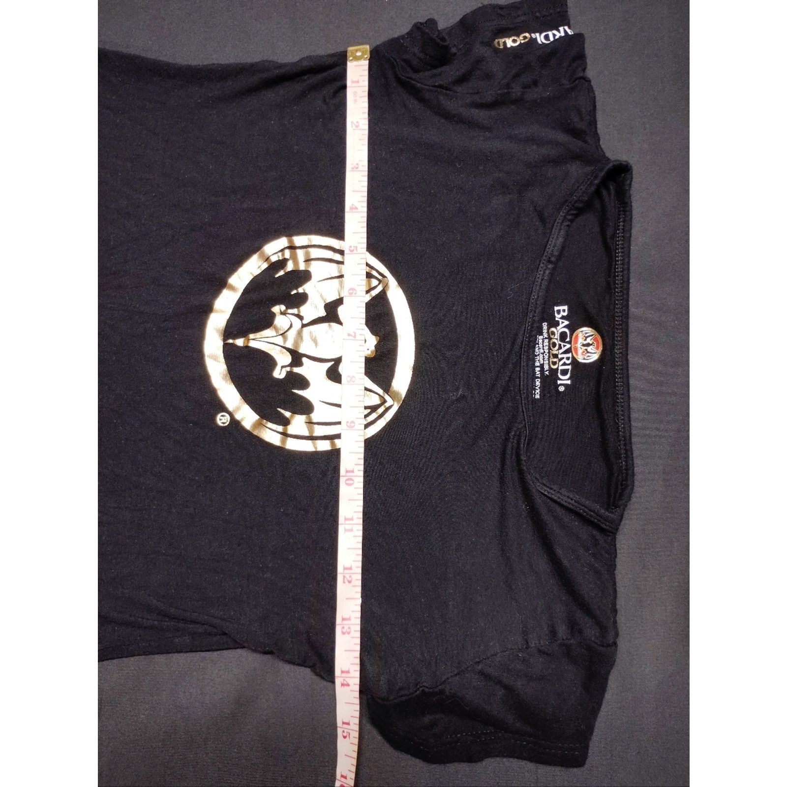 Bacardi Bacardi Black Tee with Gold Bat Logo Size S / US 4 / IT 40 - 5 Thumbnail