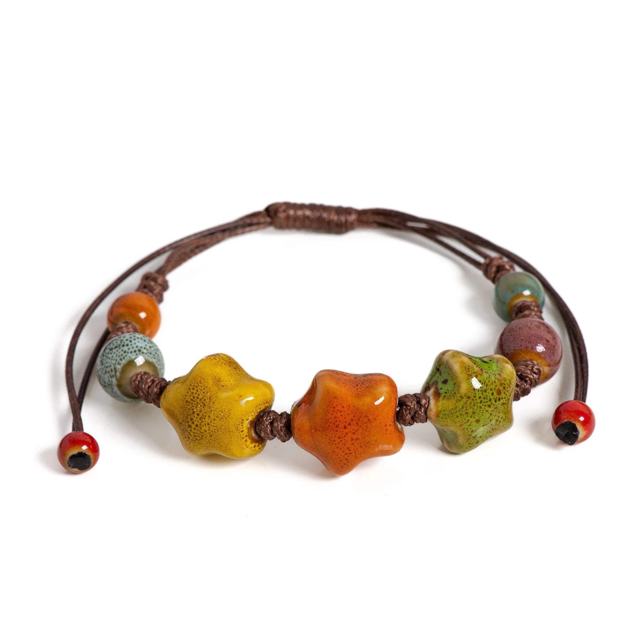 Handmade Star Ceramic Bracelet Handmade Jewelry Gift For Her Size ONE SIZE - 3 Thumbnail