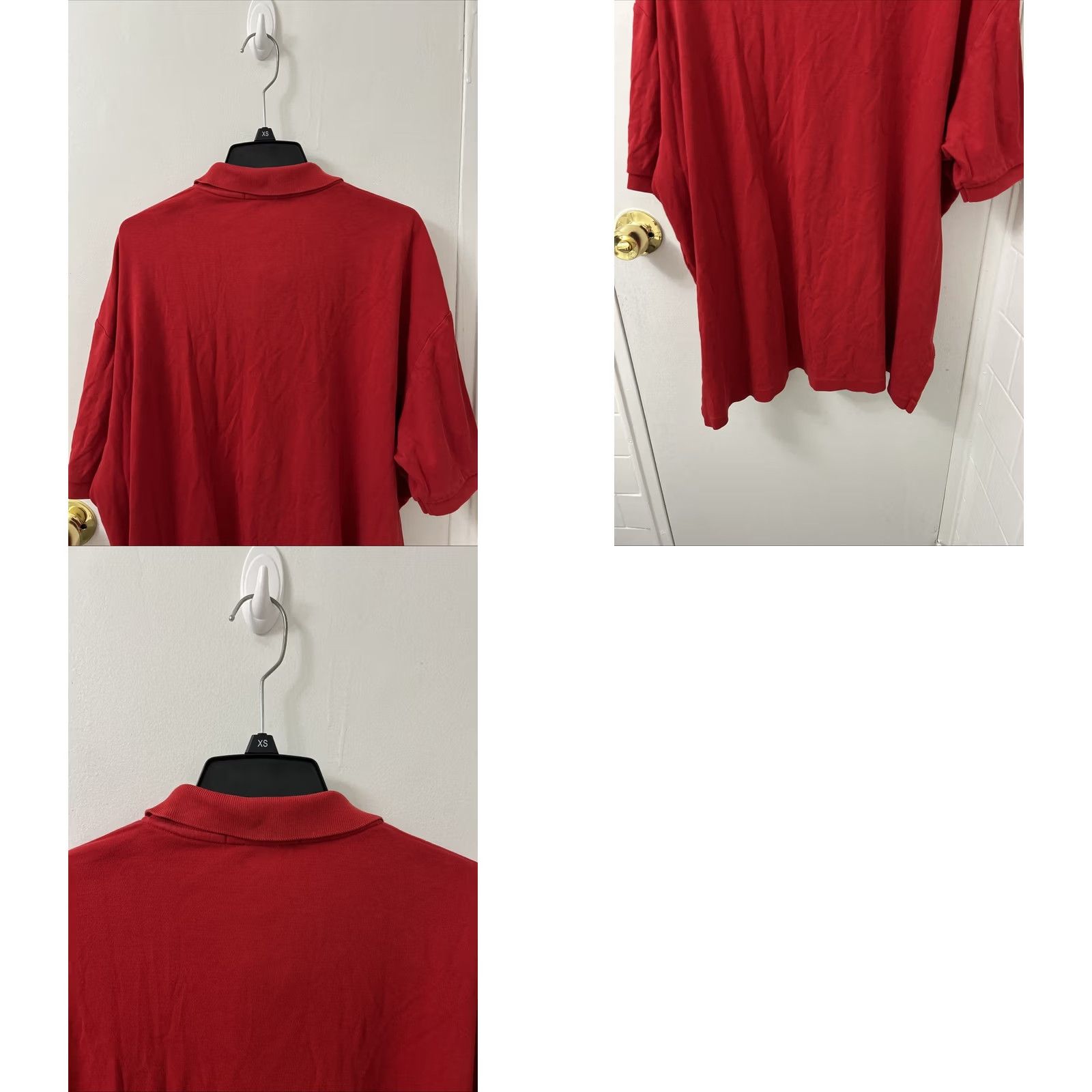 Polo Ralph Lauren VINTAGE Polo Ralph Lauren Shirt XL Mens Red Cotton Short Sleeve Blue Pony Decade 90s Golf Casual Size US XL / EU 56 / 4 - 8 Thumbnail
