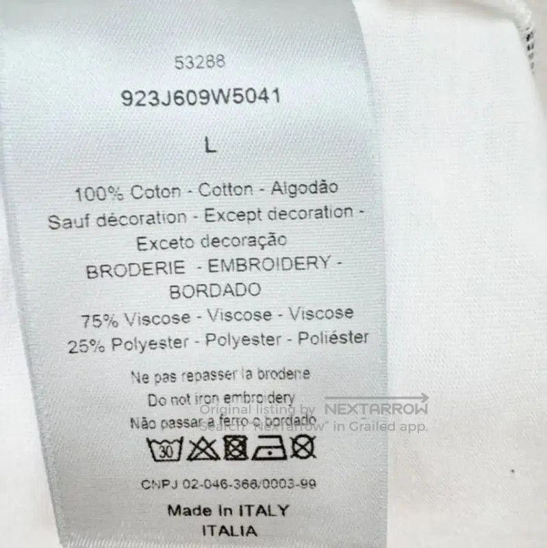 Dior Dior White Cotton Men's Short Sleeve T-Shirt . Size US L / EU 52-54 / 3 - 4 Thumbnail
