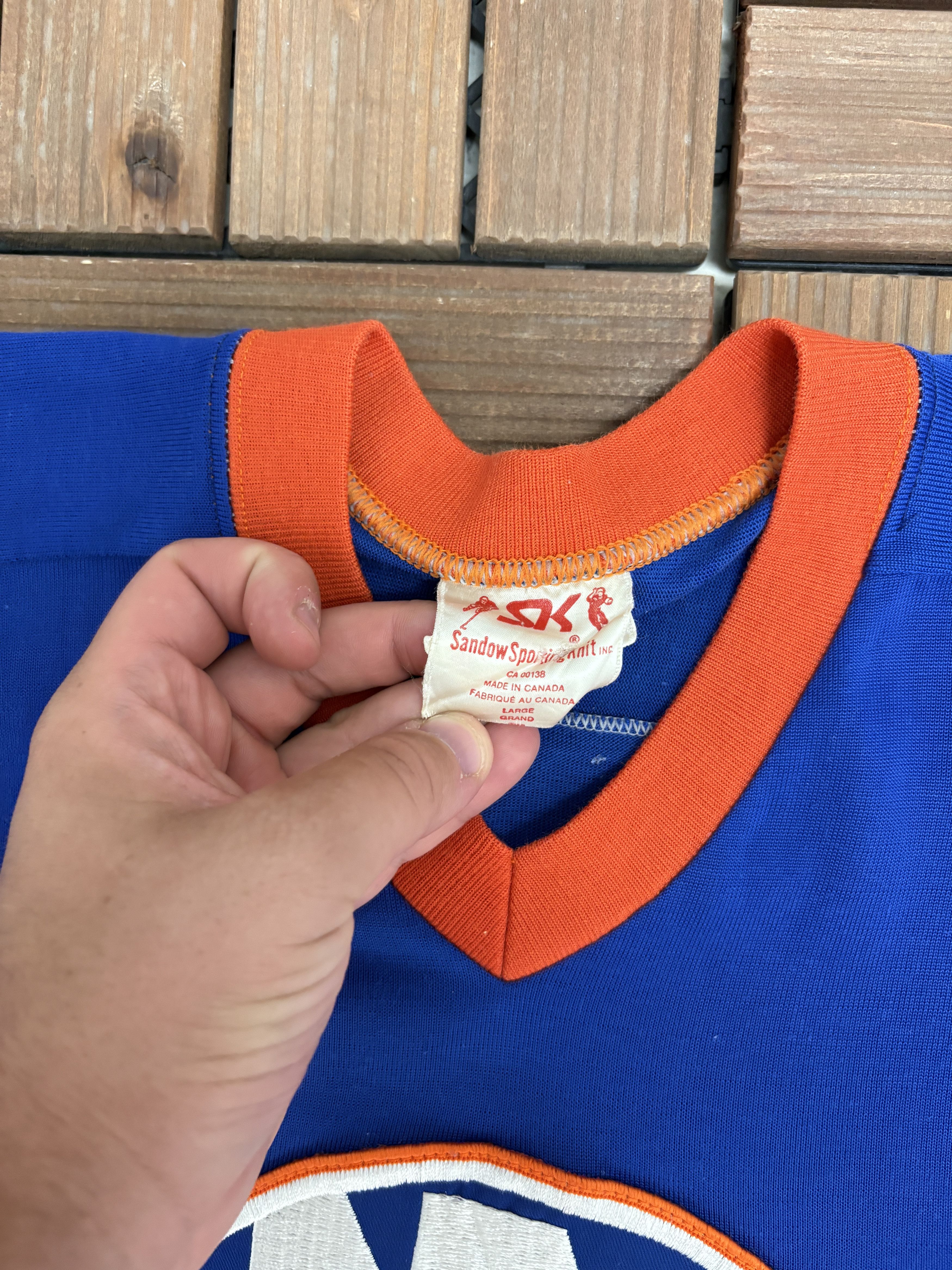 Vintage New York Islanders Billy Smith Vintage Blue Hockey Jersey Size US L / EU 52-54 / 3 - 6 Thumbnail