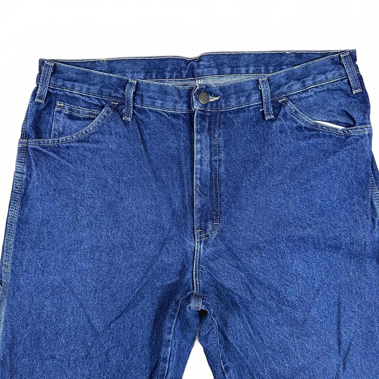 Dickies Dickies Men's Carpenter Pants 36x32 Blue Denim Workwear Size US 36 / EU 52 - 4 Thumbnail