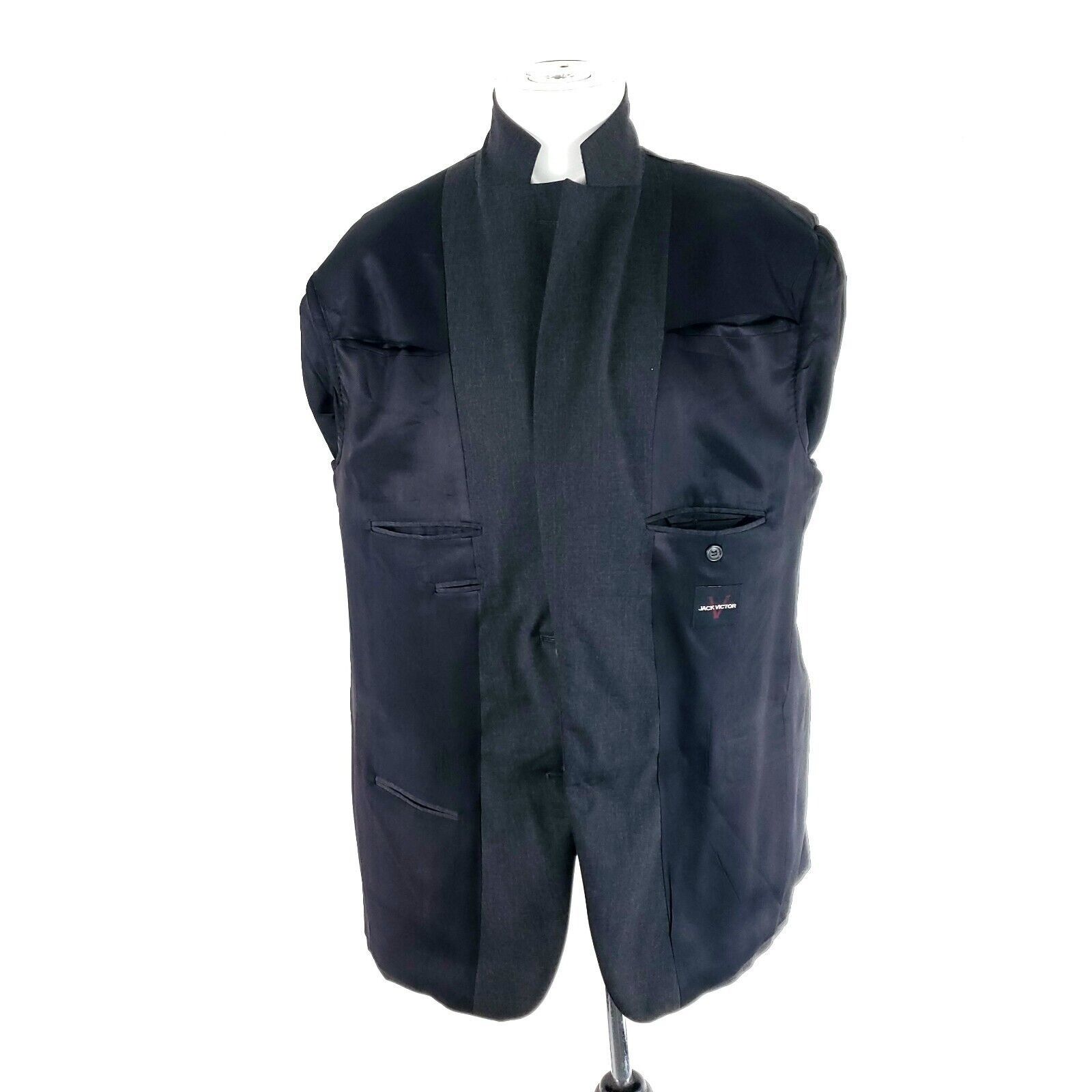 Jack Victor Jack Victor Vogue Ct Wool 2 Button 2 Piece Suit 44L Gray 42/ Size 44L - 10 Thumbnail