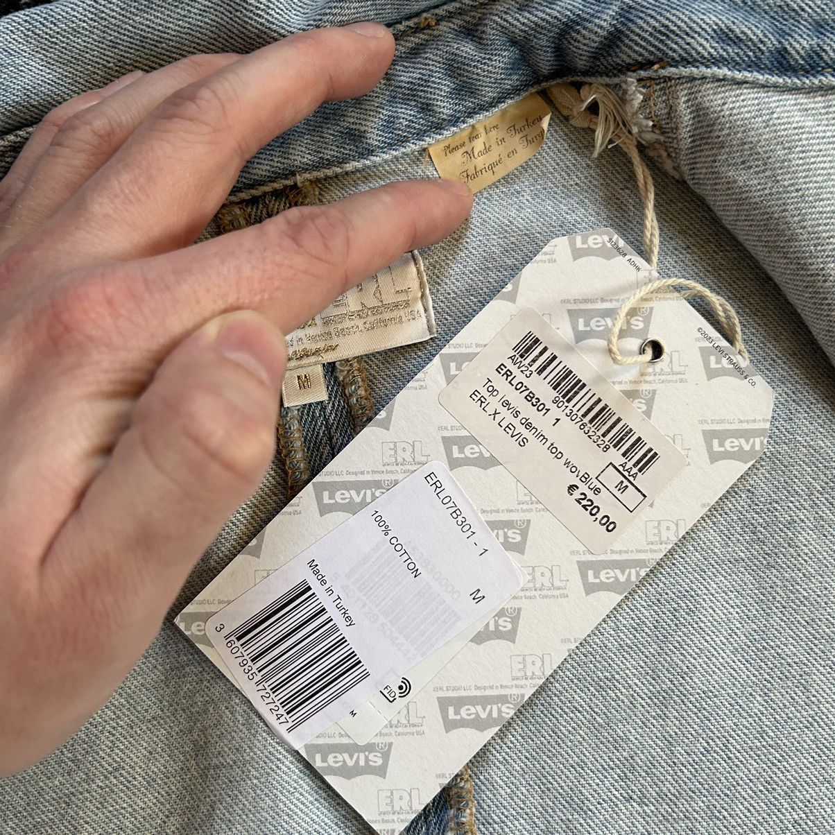 ERL × Levi's LiGHT BLUE STONE WASH FiTTED DENiM SHiRT A53830000 Size M / US 6-8 / IT 42-44 - 8 Thumbnail