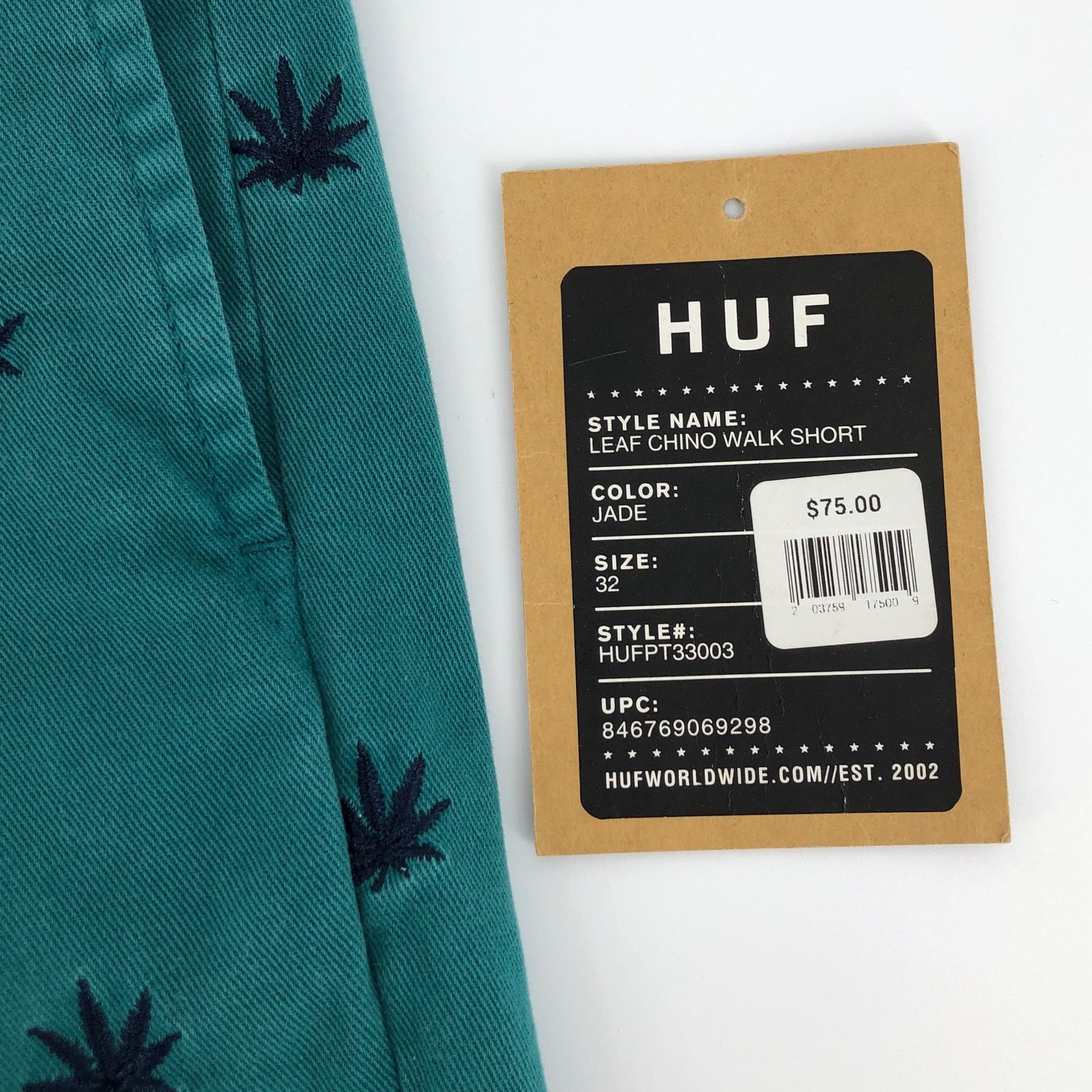 Huf Huf embroidered Leaf Chino Walk Short Size US 32 / EU 48 - 12 Thumbnail