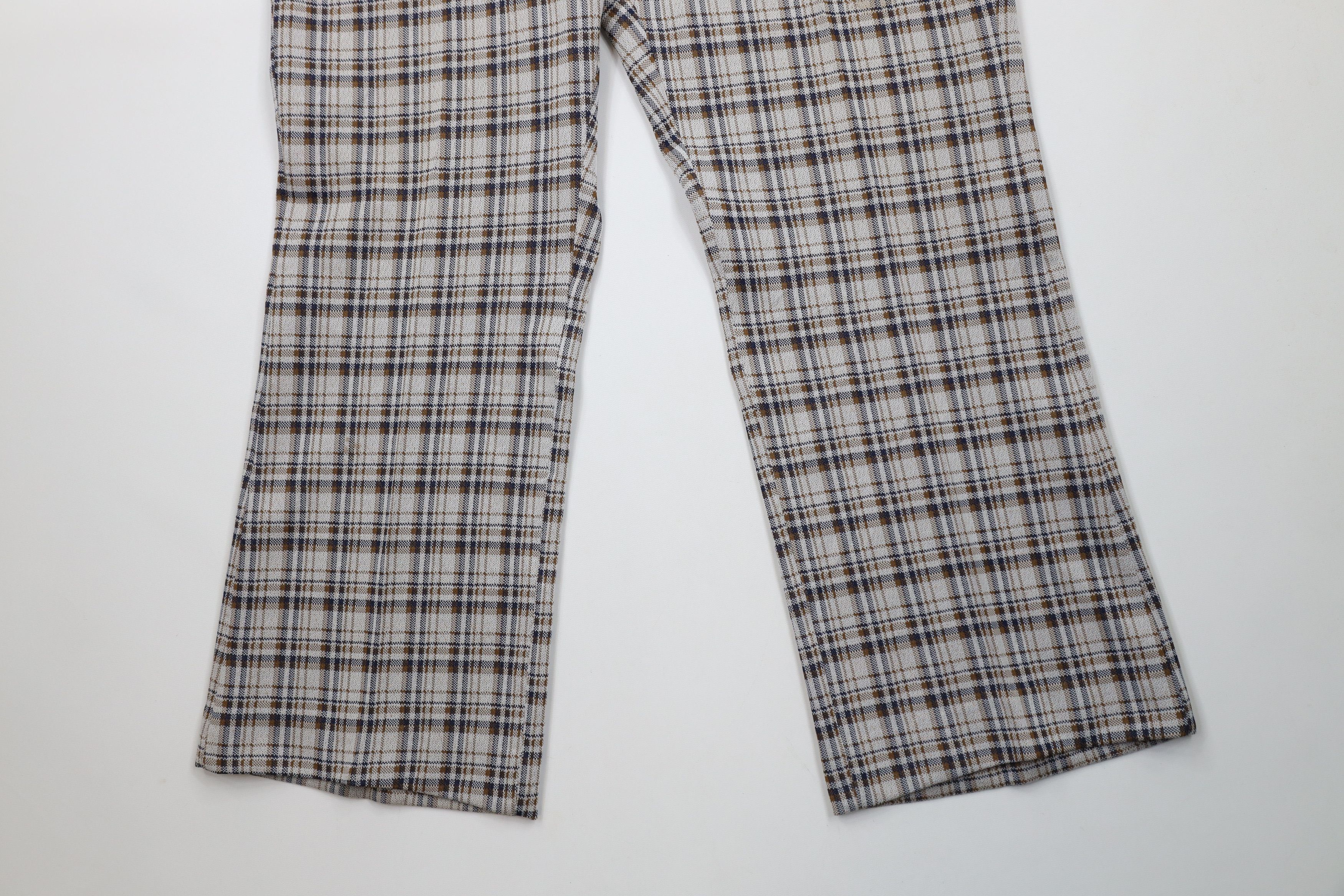 Vintage Vintage 60s 70s Streetwear Wide Leg Bell Bottoms Pants Plaid Size US 38 / EU 54 - 4 Thumbnail