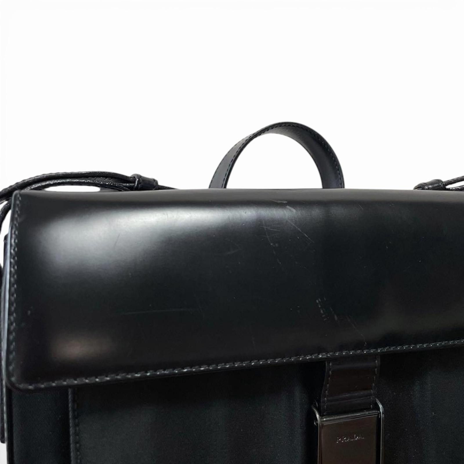Prada Prada - Womens Black Leather Shoulder Bag Size ONE SIZE - 7 Thumbnail