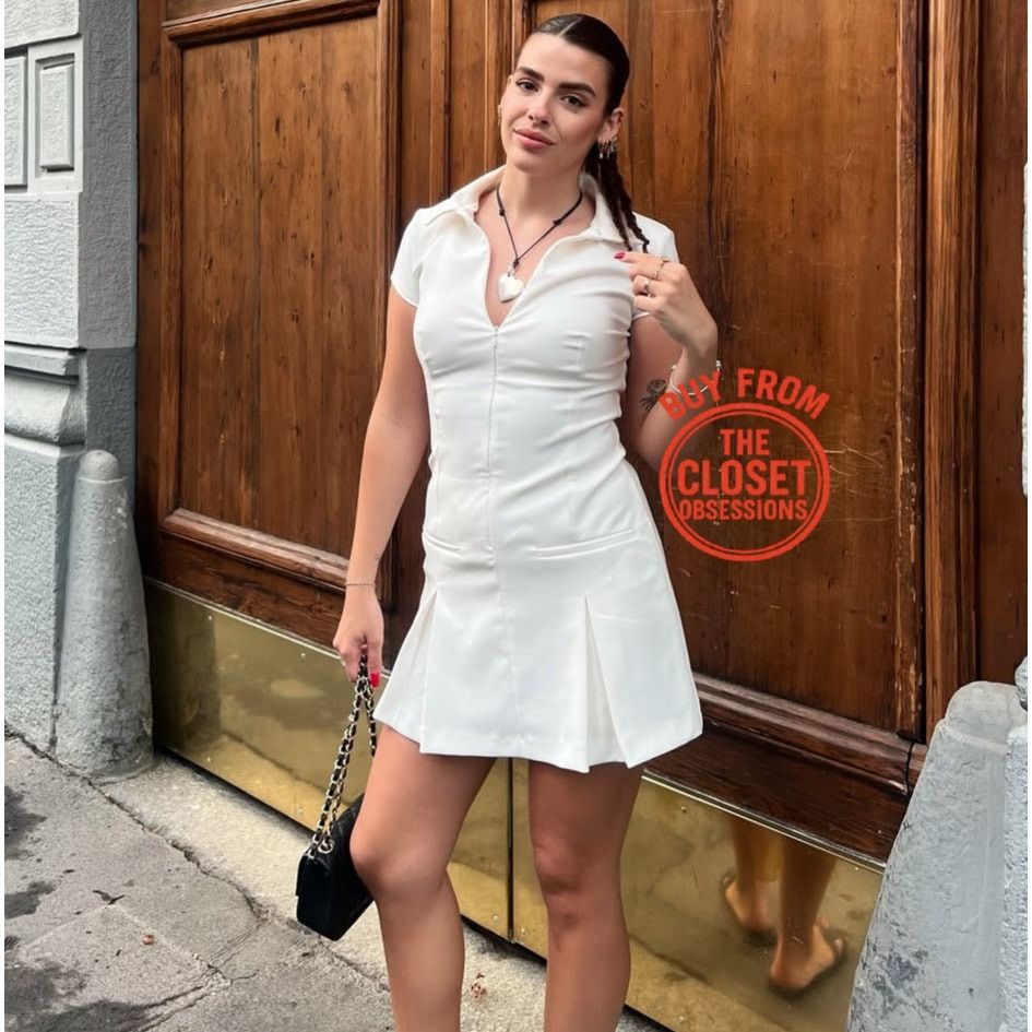 Zara ZARA White Fitted Mini Dress NWT Size M / US 6-8 / IT 42-44 - 10 Thumbnail