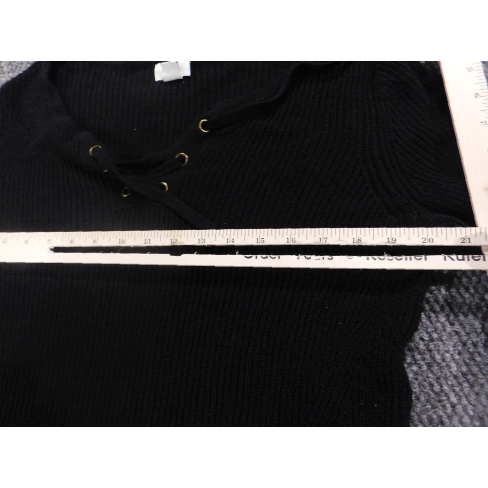 Old Navy Old Navy Sweater Womens S Black Solid Cable-Knit Turtleneck Pullover Zip Stretch Button Regular Size S / US 4 / IT 40 - 4 Thumbnail