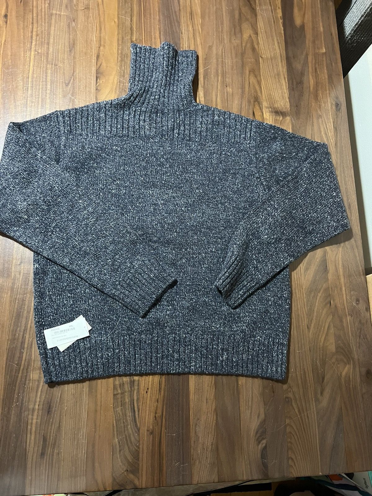 image of Rrl Ralph Laurent Marled Cotton Wool Blend Turtleneck Sweater in Navy, Men's (Size 2XL)
