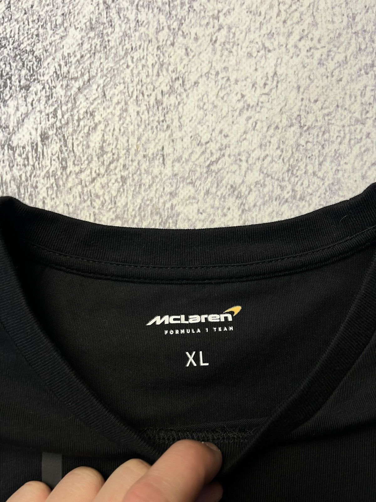 Vintage Mclaren big logo Black t-shirt tee 90s racing moto rare Size US XL / EU 56 / 4 - 7 Thumbnail