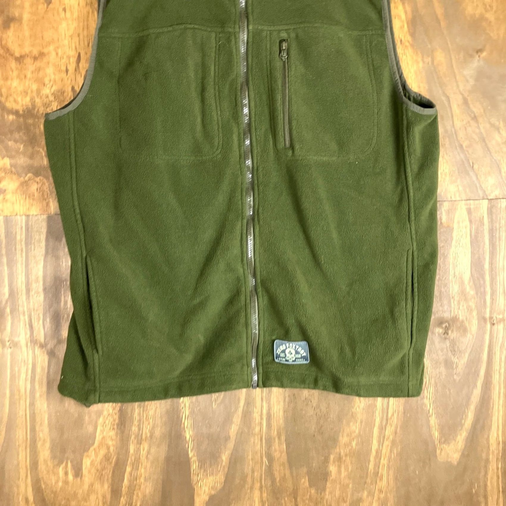 Vintage Zero Foxtrot Men Vest Green Fleece Full Zip Gilet Utility Outdoors Polyester 2XL Size US XXL / EU 58 / 5 - 3 Thumbnail