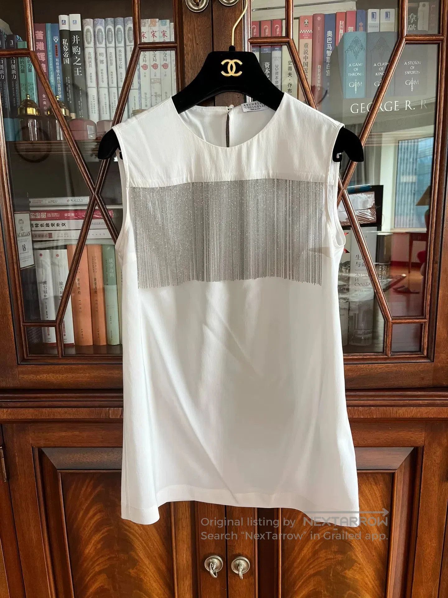 Brunello Cucinelli Brunello Cucinelli Silk Fringe Tank Top. Size US XS / EU 42 / 0 - 1 Thumbnail