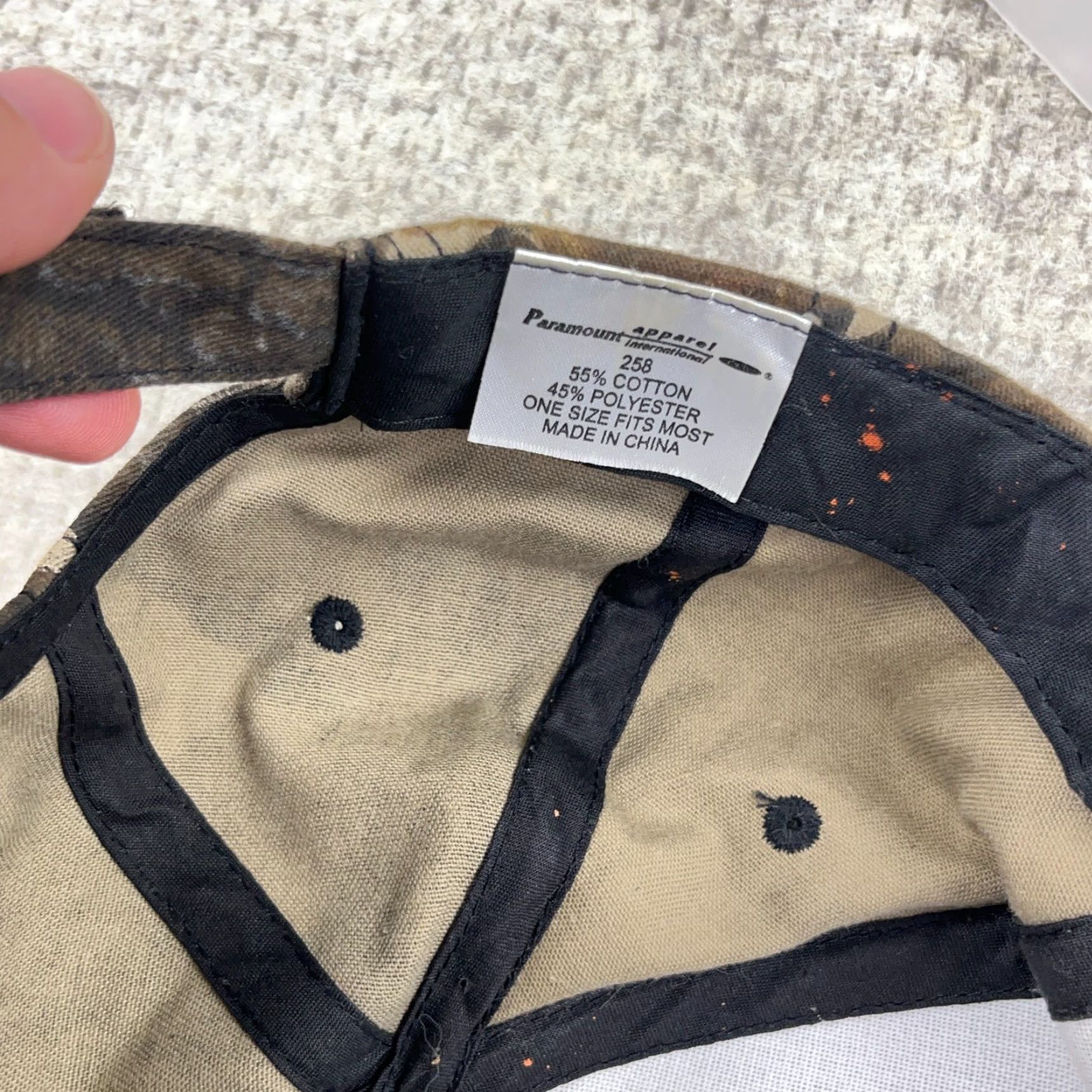 Vintage VINTAGE Paramount Camouflage Hat Cap Adjustable One Size Men Brown Cotton Canvas Realtree Hardwoods Outdoor 80s 90s Vintage Style Baseball Cap Mens Size ONE SIZE - 7 Thumbnail