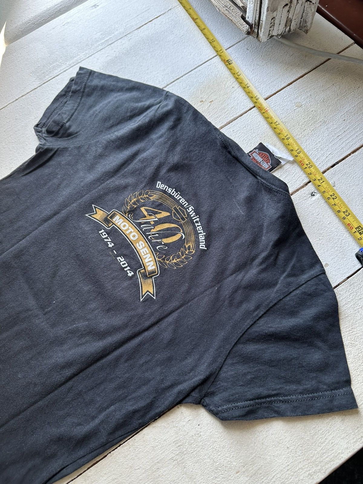 Harley Davidson 🚨VNTG HARLEY DAVIDSON WOMEN BLACK TEE BIG LOGO 40 JAHRE Size M / US 6-8 / IT 42-44 - 5 Thumbnail