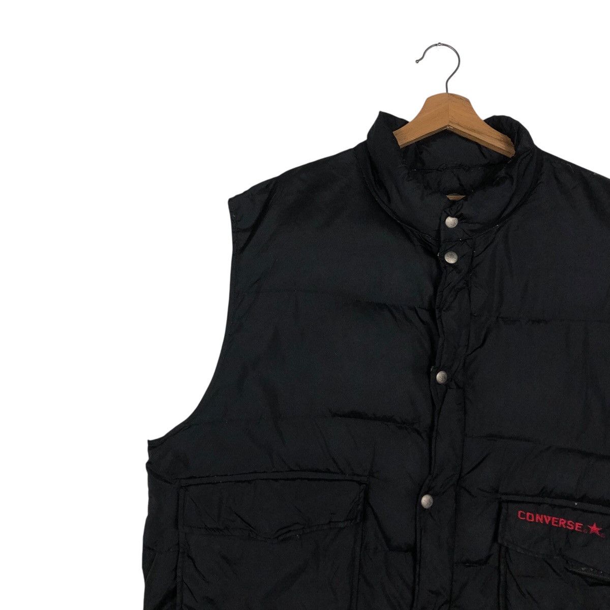 Japanese Brand 📌Vintage Biker Puffer Vest Jacket Converse Big Logo Size US XXL / EU 58 / 5 - 8 Thumbnail