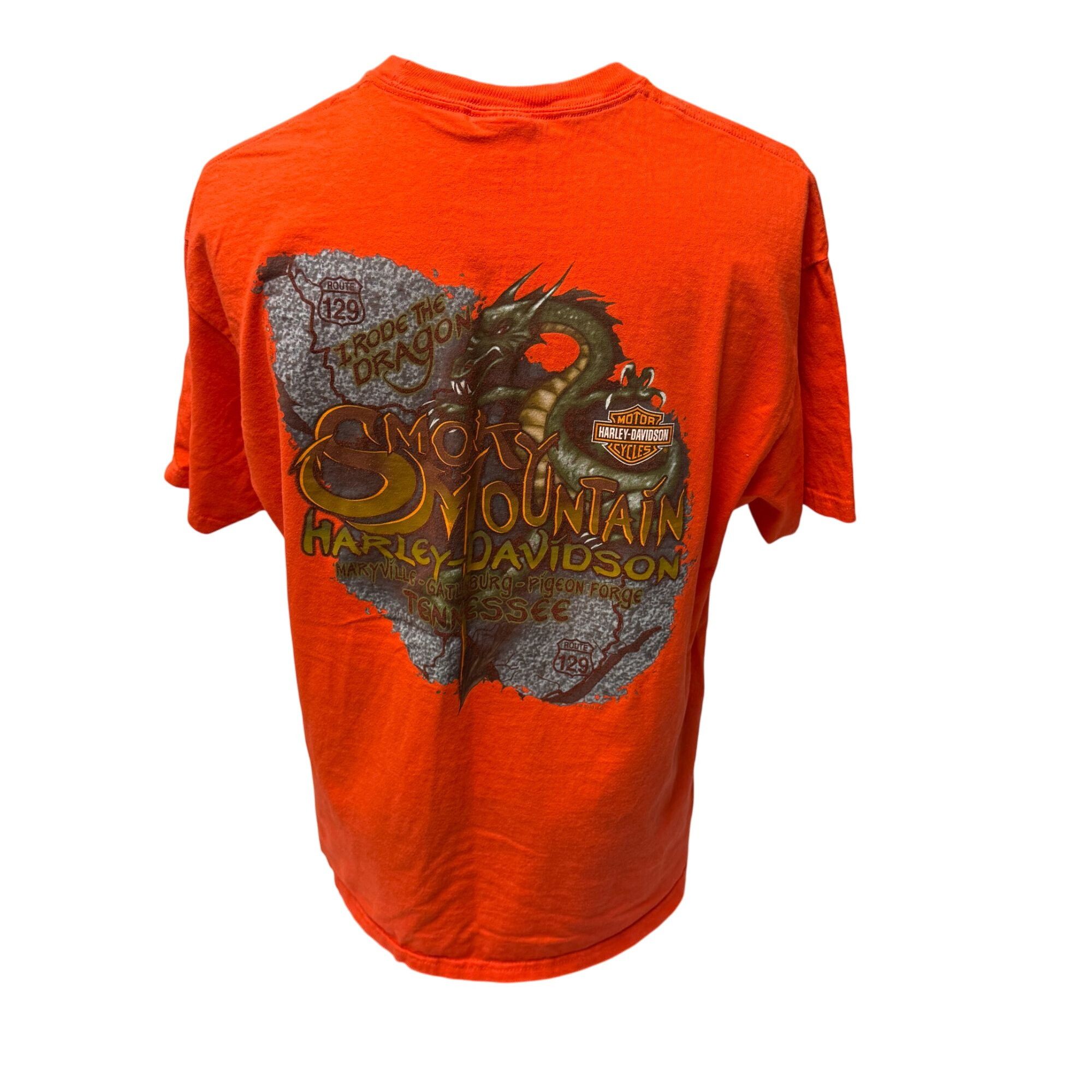 Harley Davidson SMOKEY MOUNTAINS I Rode The DRAGON Motorcycle Biker T Shirt Size US XL / EU 56 / 4 - 4 Thumbnail