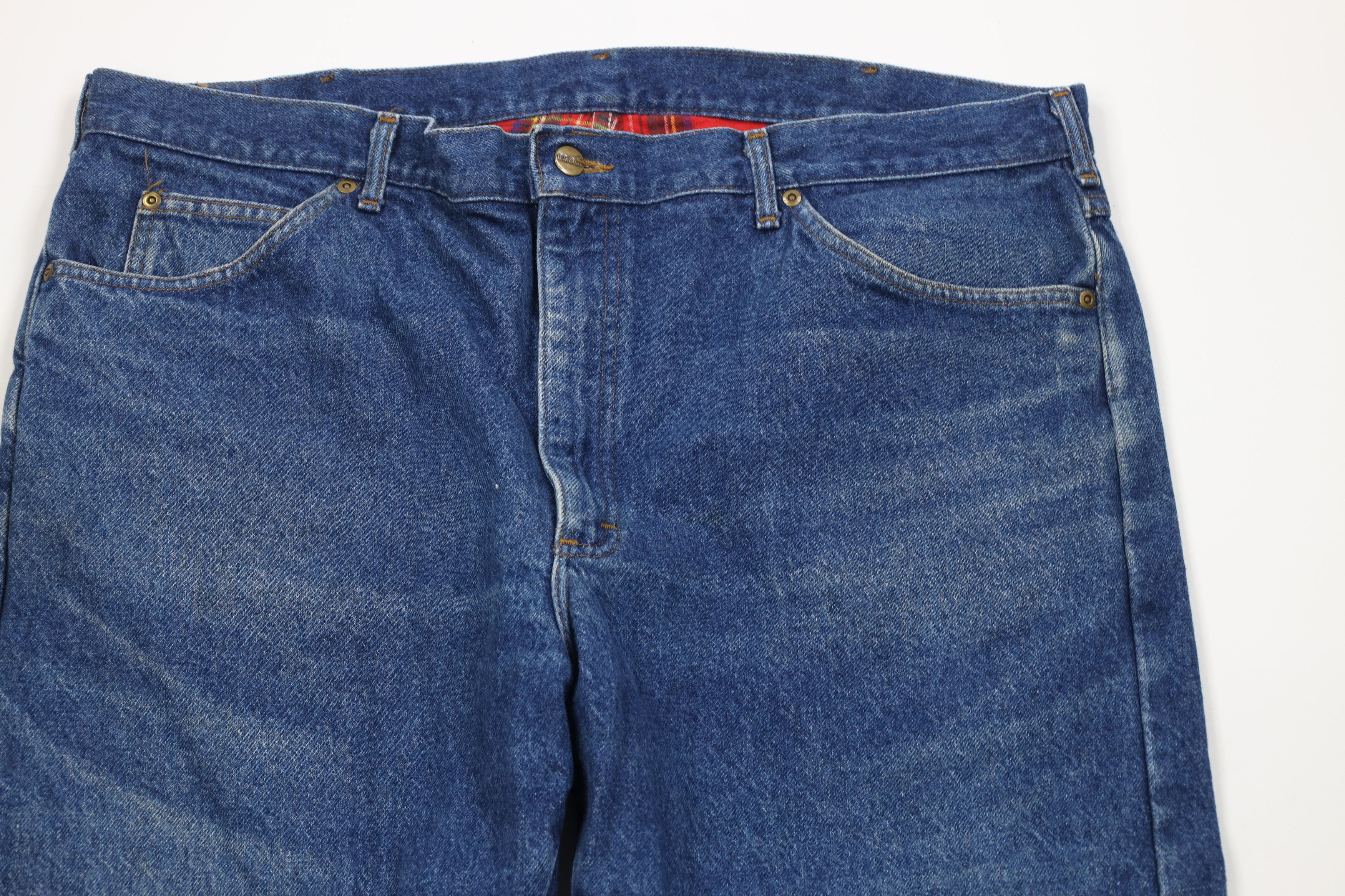L.L. Bean Vintage 90s LL Bean Flannel Lined Straight Leg Jeans USA Size US 44 / EU 60 - 3 Thumbnail