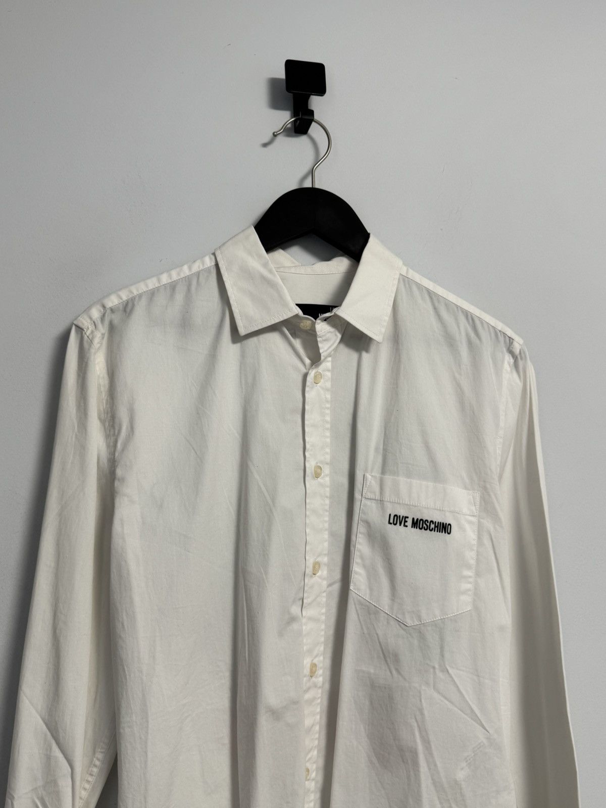 Moschino Love Moschino Button Up Shirt White Logo Size US M / EU 48-50 / 2 - 3 Thumbnail