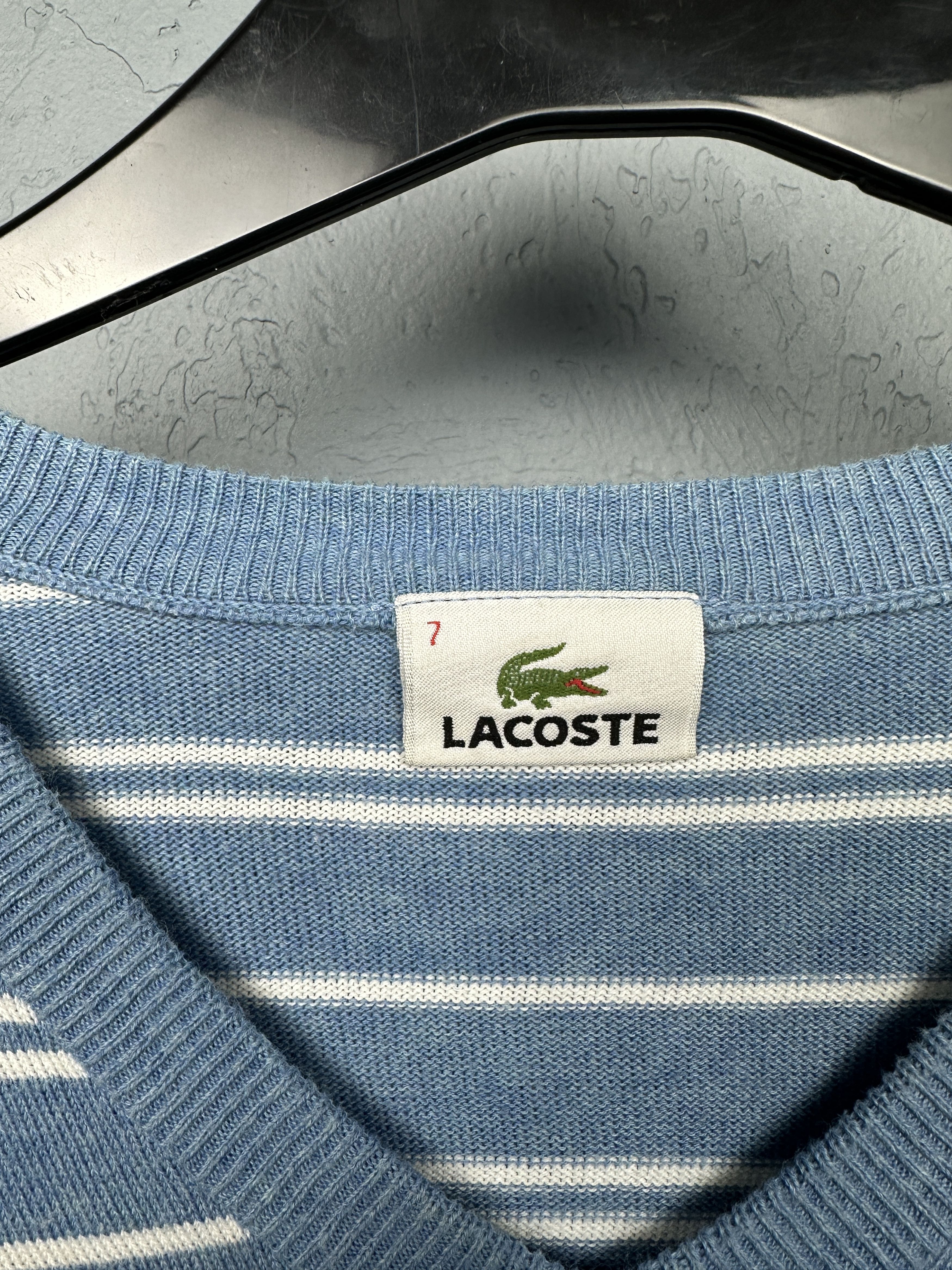 Lacoste Lacoste Vintage Mens V-Neck Sweater Size US XXL / EU 58 / 5 - 4 Thumbnail