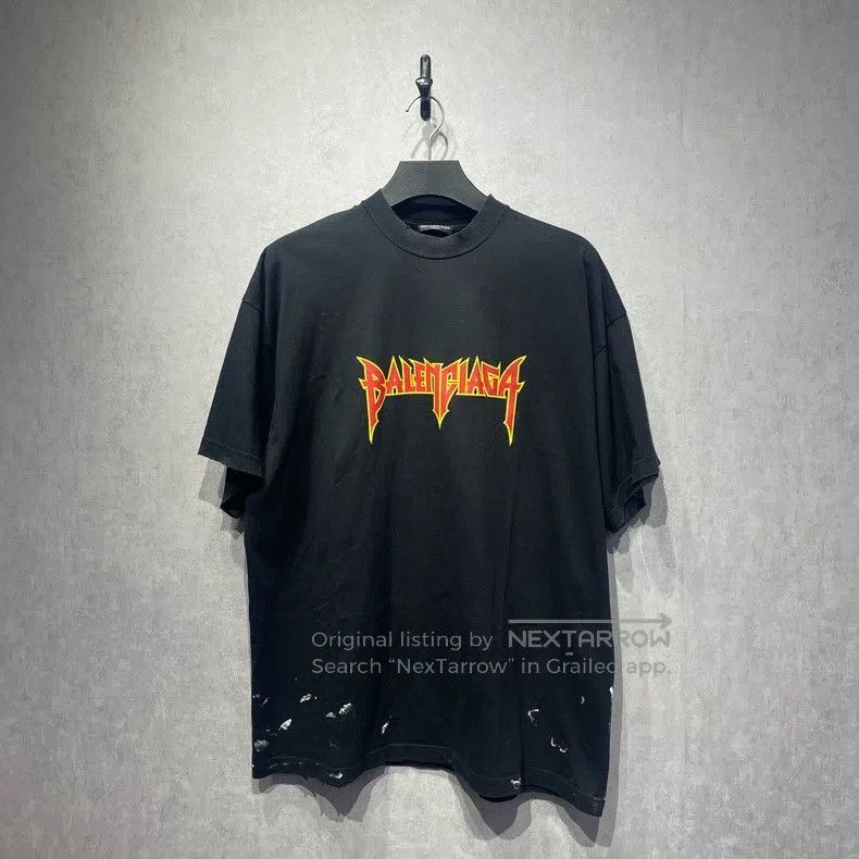 Balenciaga Balenciaga Flame Logo Printed Short Sleeve Size US M / EU 48-50 / 2 - 1 Thumbnail