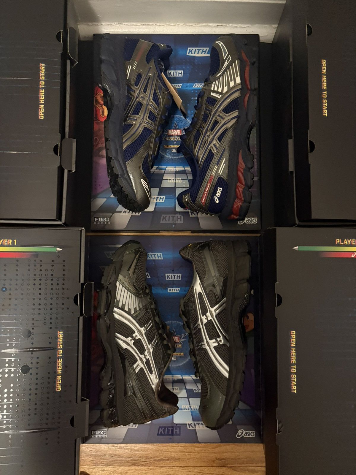 Asics × Kith Kith Asics Marvel vs Capcom Captain America vs Guile Size US 9.5 / EU 42-43 - 1 Thumbnail
