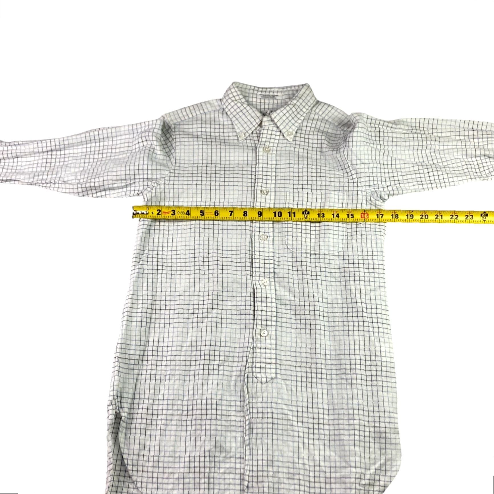 Engineered Garments FWK Engineered Garments Button-Up Shirt Men’s L/S White/Blue Check Size 1 Regular Cotton Size US XS / EU 42 / 0 - 6 Thumbnail