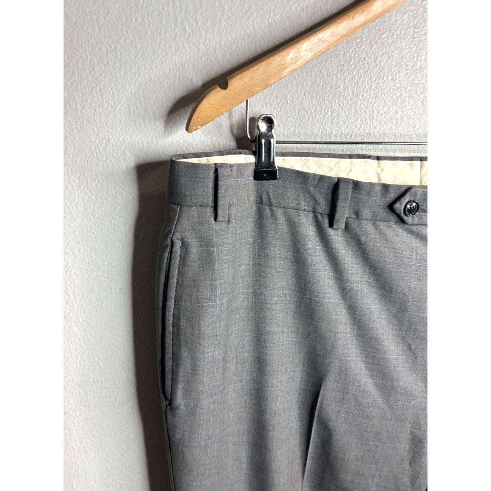 Brooks Brothers Brooks Brothers Mens Dress Pants - 40x31 Gray Plaid Wool Lined Size US 40 / EU 56 - 2 Thumbnail