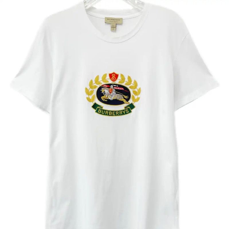 Burberry Burberry White Cotton Men's T-Shirt Size US S / EU 44-46 / 1 - 1 Thumbnail