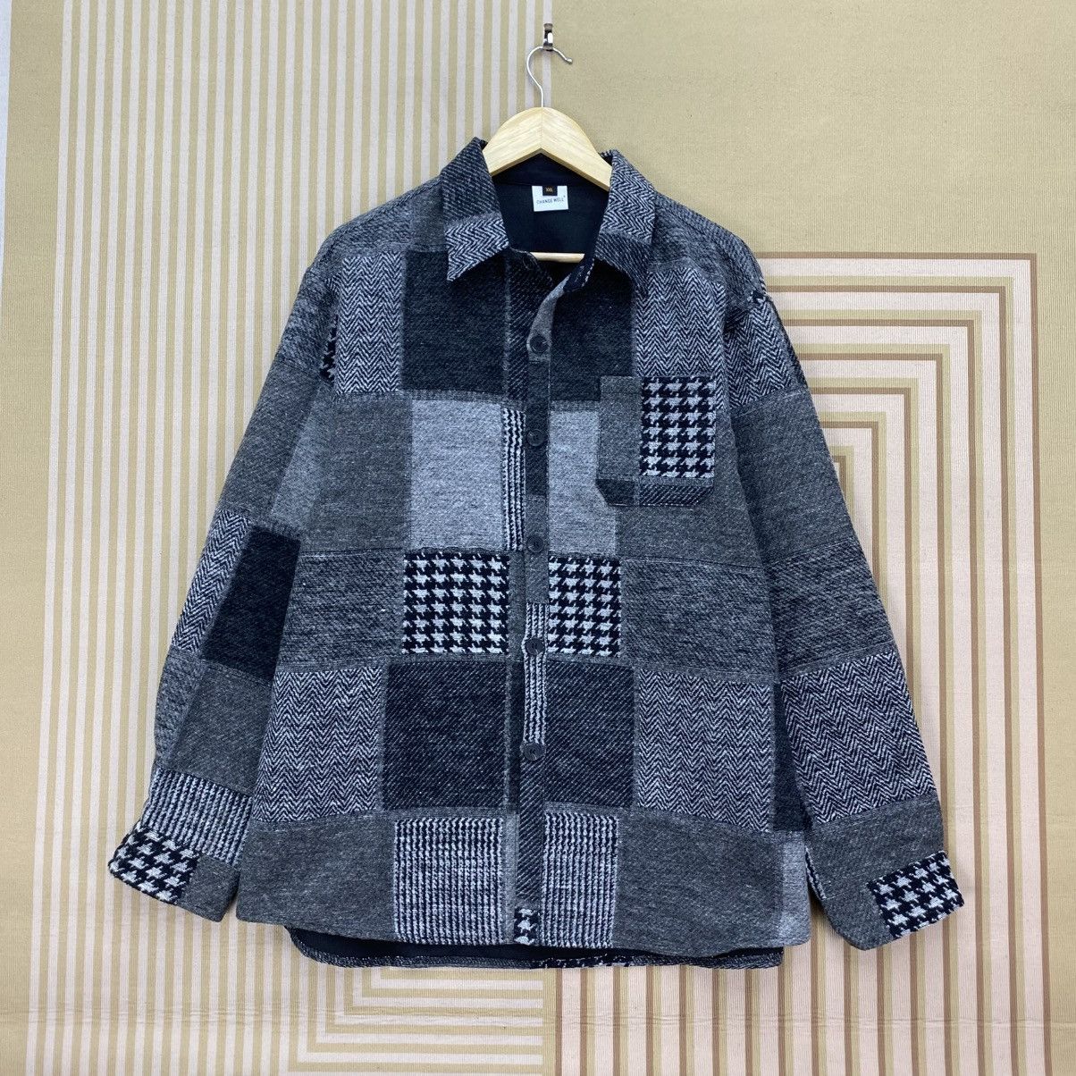 Japanese Brand 🐐Japanese Brand Change Well Old Work Pachtwork Shirt Jacket Size US M / EU 48-50 / 2 - 1 Thumbnail
