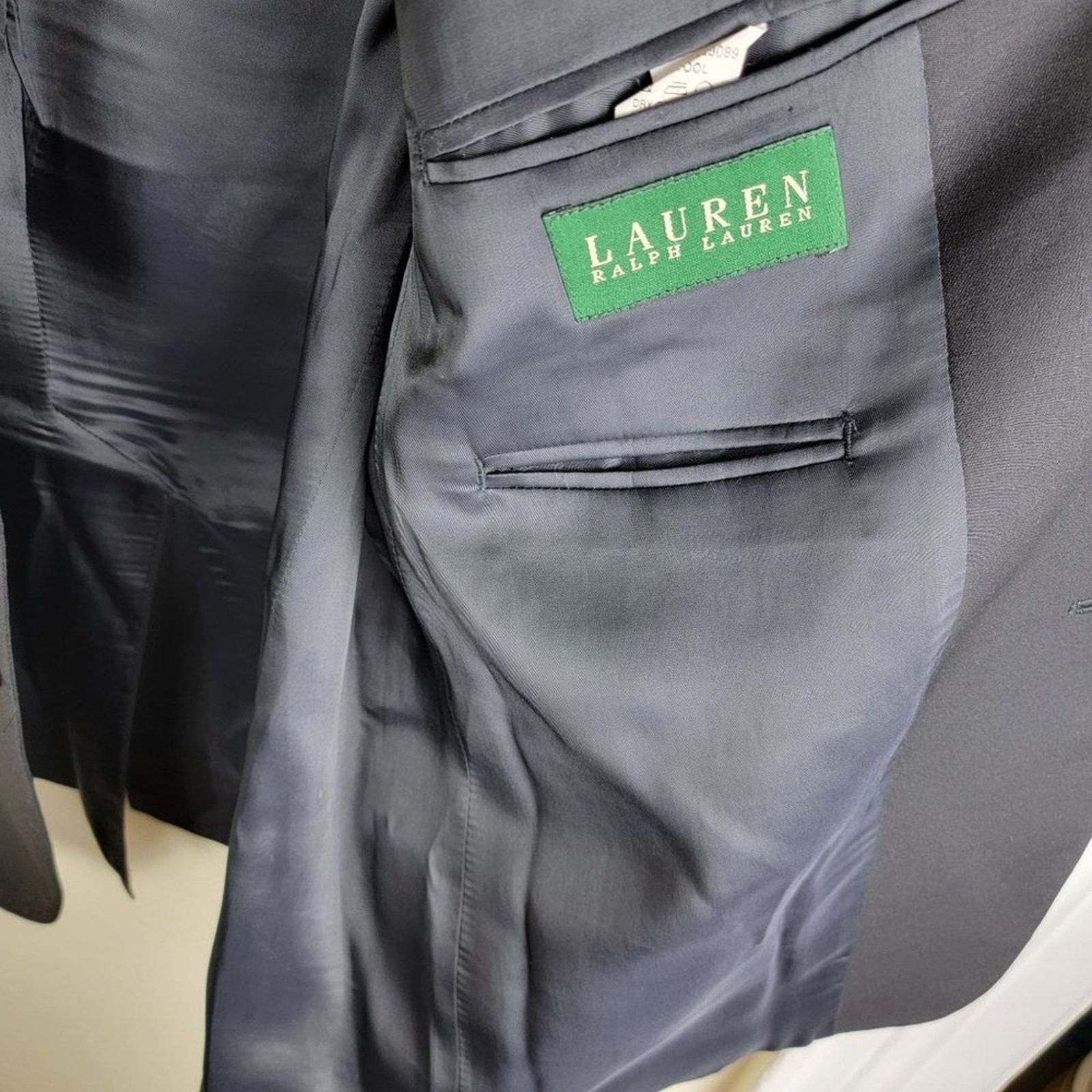 Lauren Ralph Lauren Lauren Ralph Lauren Wool Suit Blazer Mens 44s Black Size 44S - 8 Thumbnail