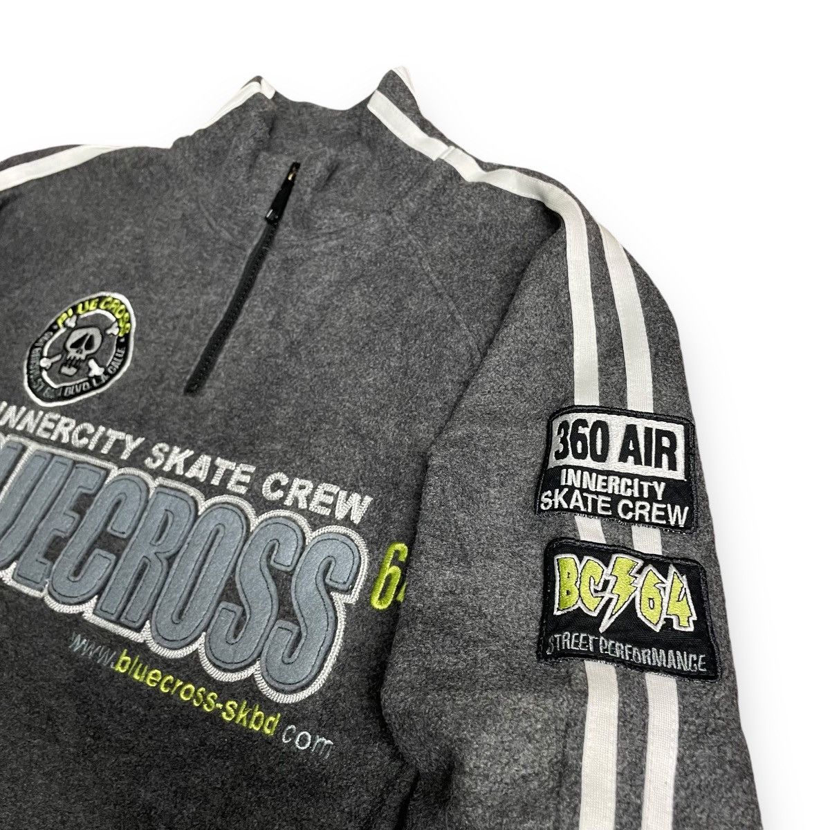 Japanese Brand 🇯🇵 BLUE CROSS HALF ZIPPER FLEECE JACKET Size US L / EU 52-54 / 3 - 3 Thumbnail