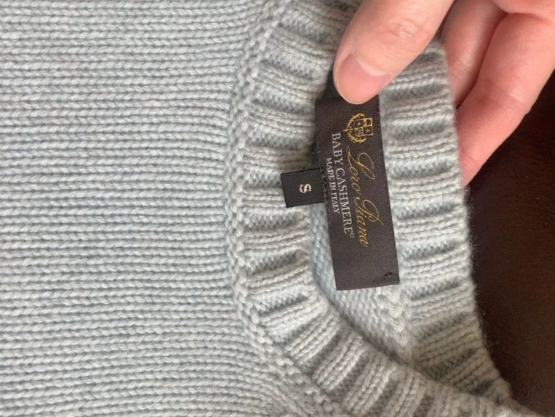 Loro Piana LORO PIANA Women's baby blue round neck cashmere sweater Size S / US 4 / IT 40 - 4 Thumbnail