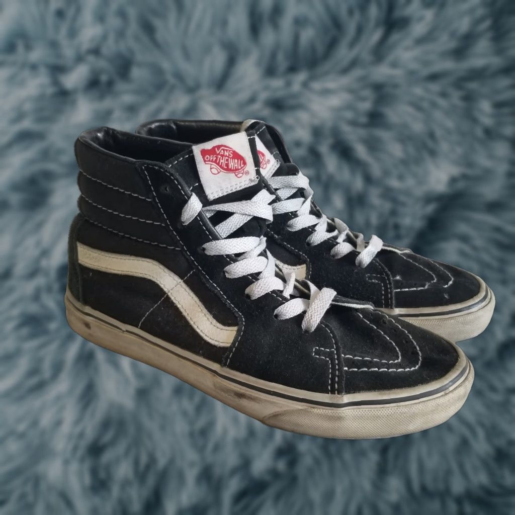 Vans VANS SK8 HI Men 5 Women 6.5 Black Canvas High Top Skateboard Shoes Sk8-Hi Sneaker Skateboarding Mens Women Black/White Size S / US 4 / IT 40 - 1 Thumbnail