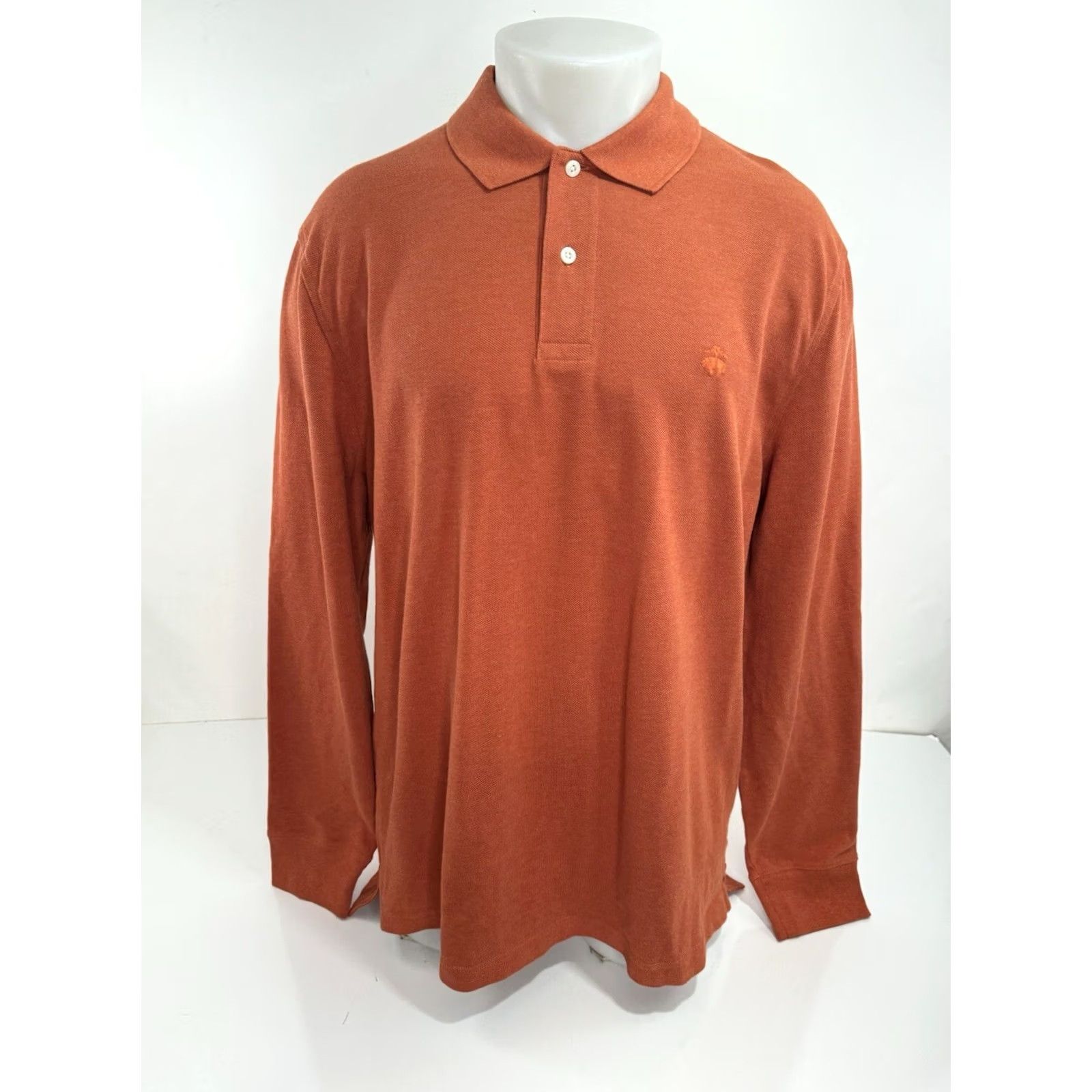Brooks Brothers BROOKS BROTHERS - Performance Polo Collared Mens L Orange Sweater Shirt Size US L / EU 52-54 / 3 - 2 Thumbnail
