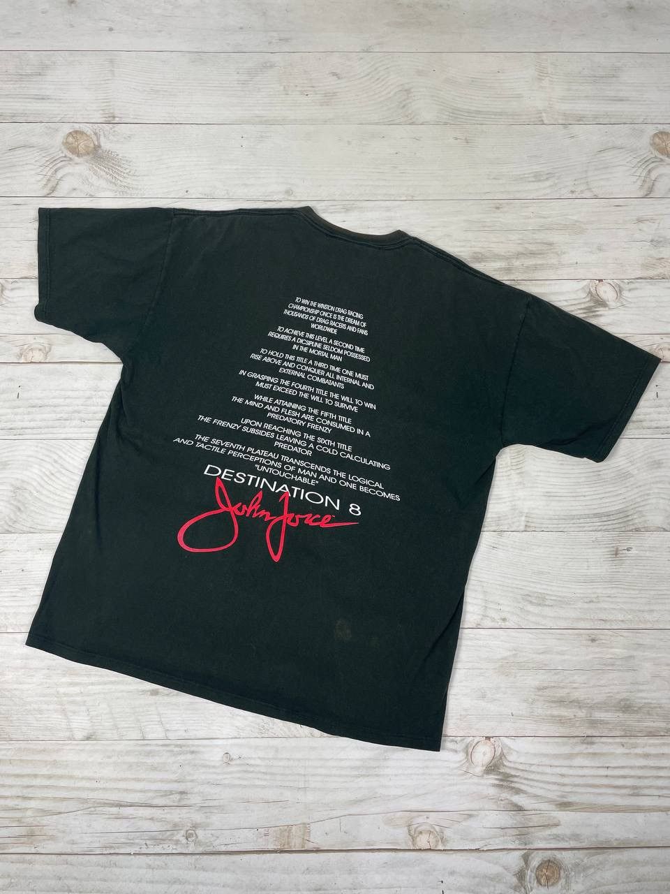 Formula 1 Vintage John Force Excessive Force ] Drag Racing T-Shirt 90s Size US XL / EU 56 / 4 - 2 Thumbnail