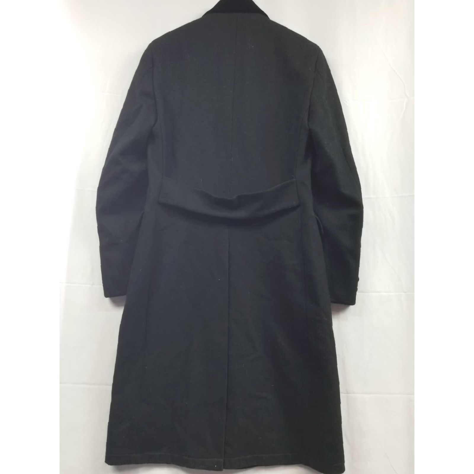 Vintage VINTAGE Falcone Pea Coat Women Long Wool Double Breasted Black 38 Stains Size XS / US 0-2 / IT 36-38 - 2 Thumbnail