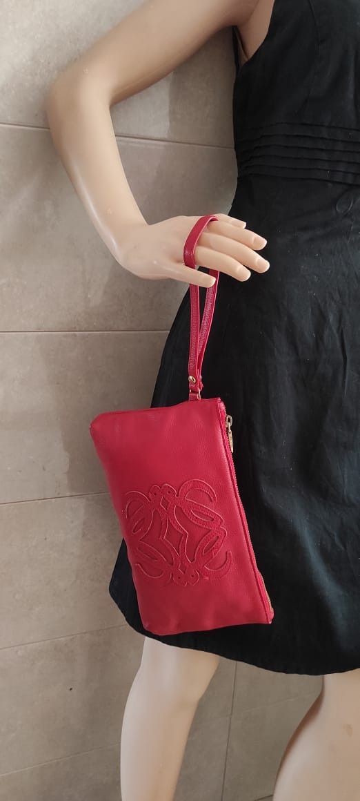 Leather × Loewe Loewe Red Zip Around Leather Wallet Size ONE SIZE - 13 Thumbnail