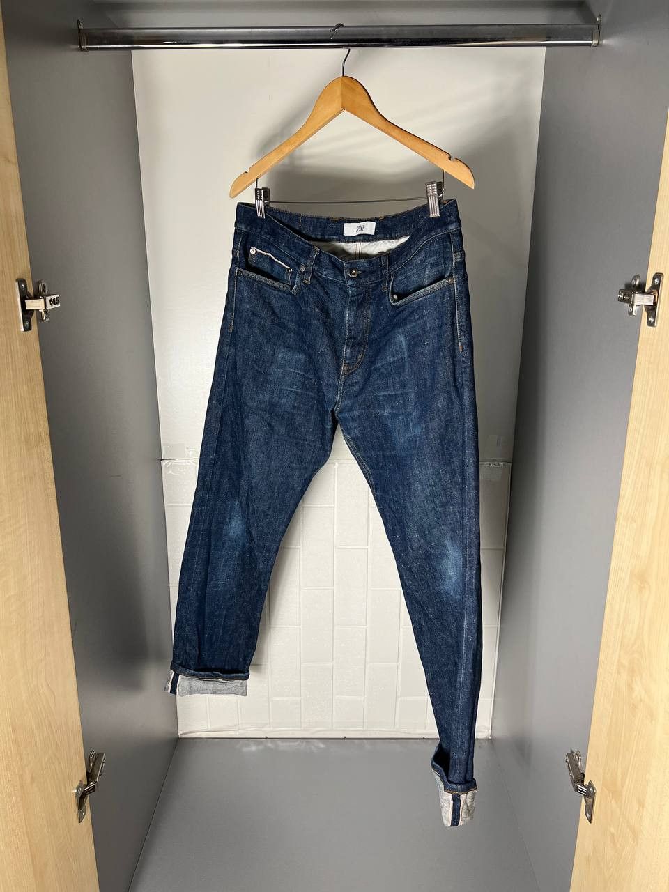 Japanese Brand VINTAGE SPOKE DENIM SELVEDGE JEANS DESIGNER CASUAL Y2K JAPAN Size US 35 - 2 Thumbnail