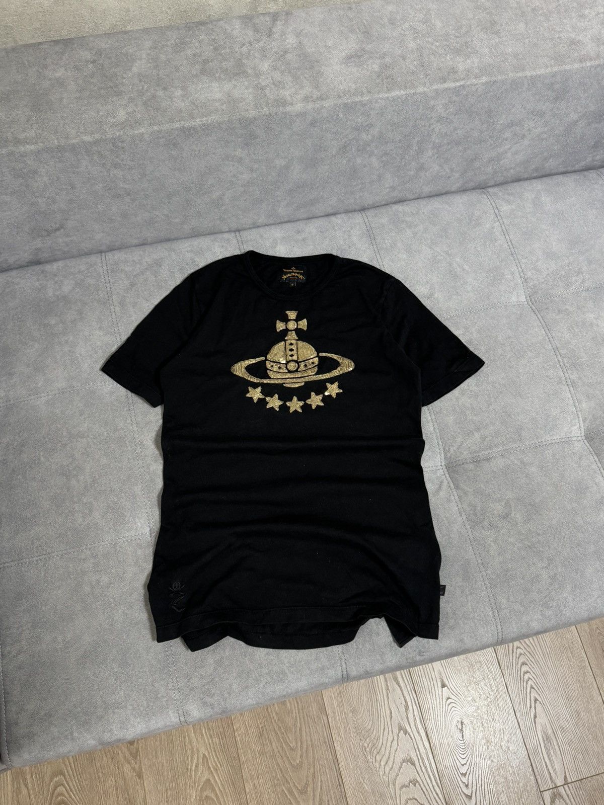 Vivienne Westwood Vintage Vivienne Westwood Sequined orb t-shirt shiny Size US S / EU 44-46 / 1 - 3 Thumbnail