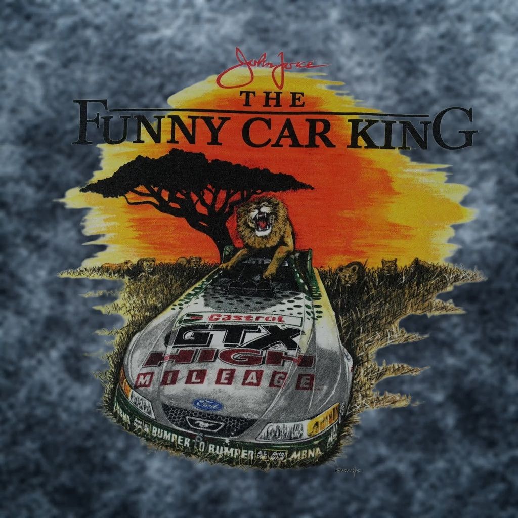 Gildan VINTAGE John Force Shirt Mens Large White Funny Car King Jungle Lion NHRA 2003 Size US L / EU 52-54 / 3 - 1 Thumbnail