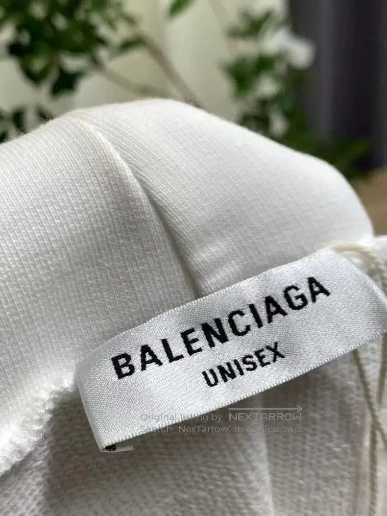 Balenciaga Balenciaga Front and Back Print Hooded Sweatshirt Size US XS / EU 42 / 0 - 5 Thumbnail