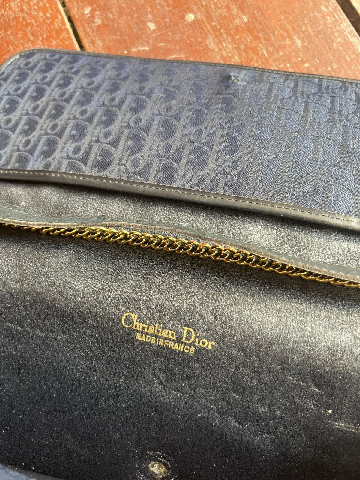 Dior 💥 Christian Dior Trotter Logo Jacquard Chain bag Navy 2cds2t Size ONE SIZE - 12 Thumbnail