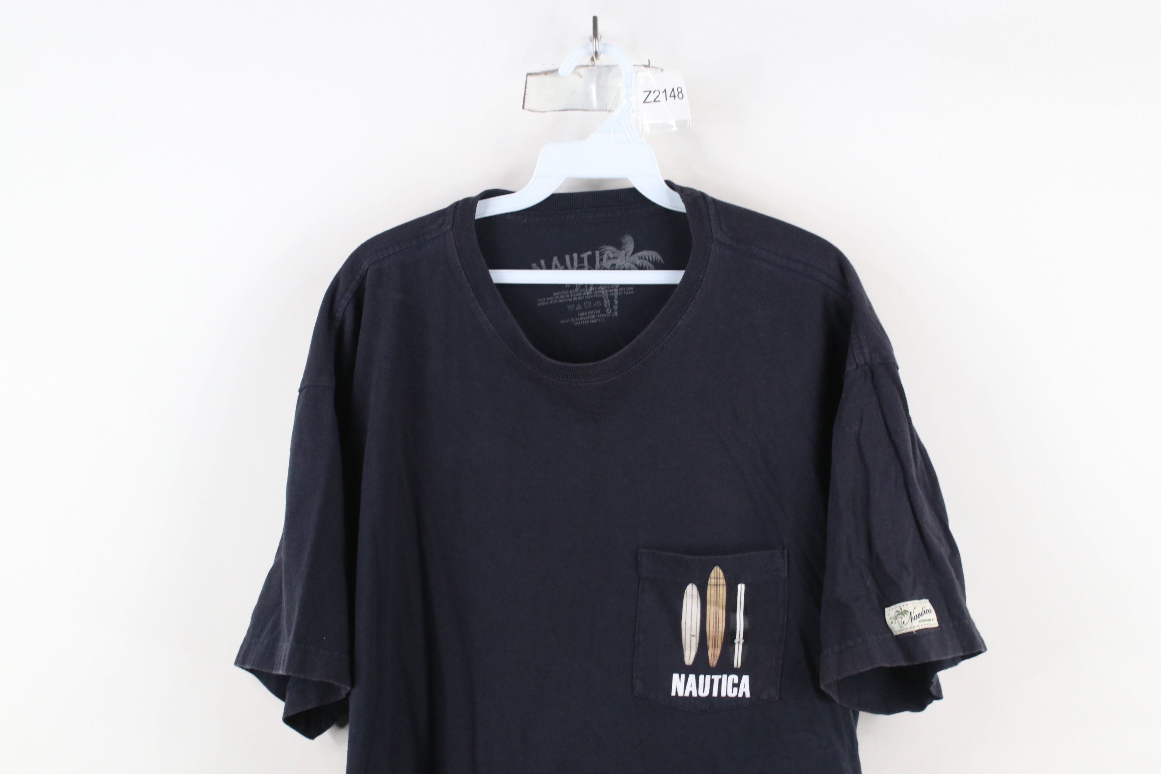 Nautica × Vintage Vintage Y2K Nautica Out Surfing Surfboard Pocket T-Shirt Size US XL / EU 56 / 4 - 2 Thumbnail