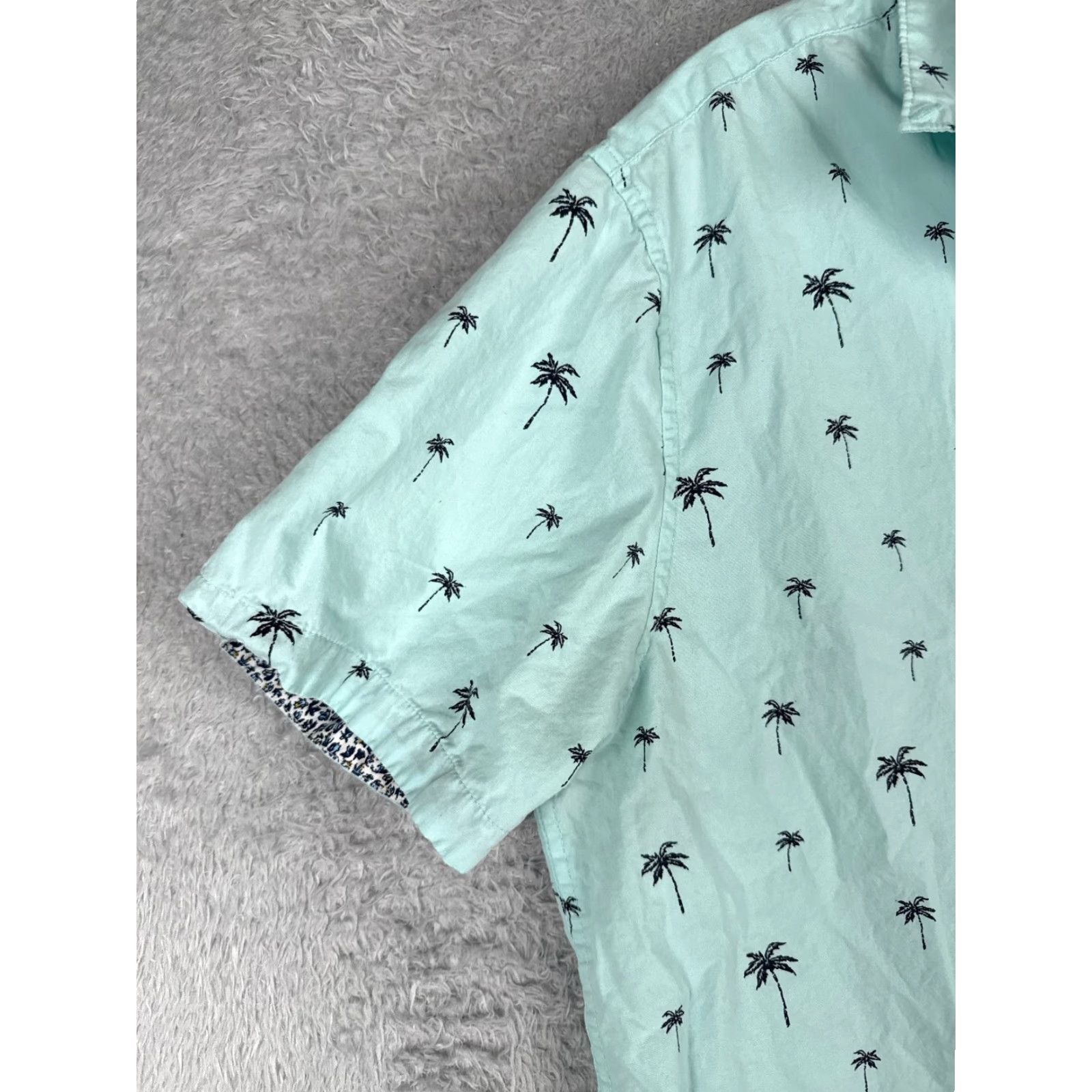 Vintage Denim & Flower Men’s Hawaiian Shirt XL Blue Floral All Over Print Short Sleeve Cotton Summer Casual Size US XL / EU 56 / 4 - 3 Thumbnail