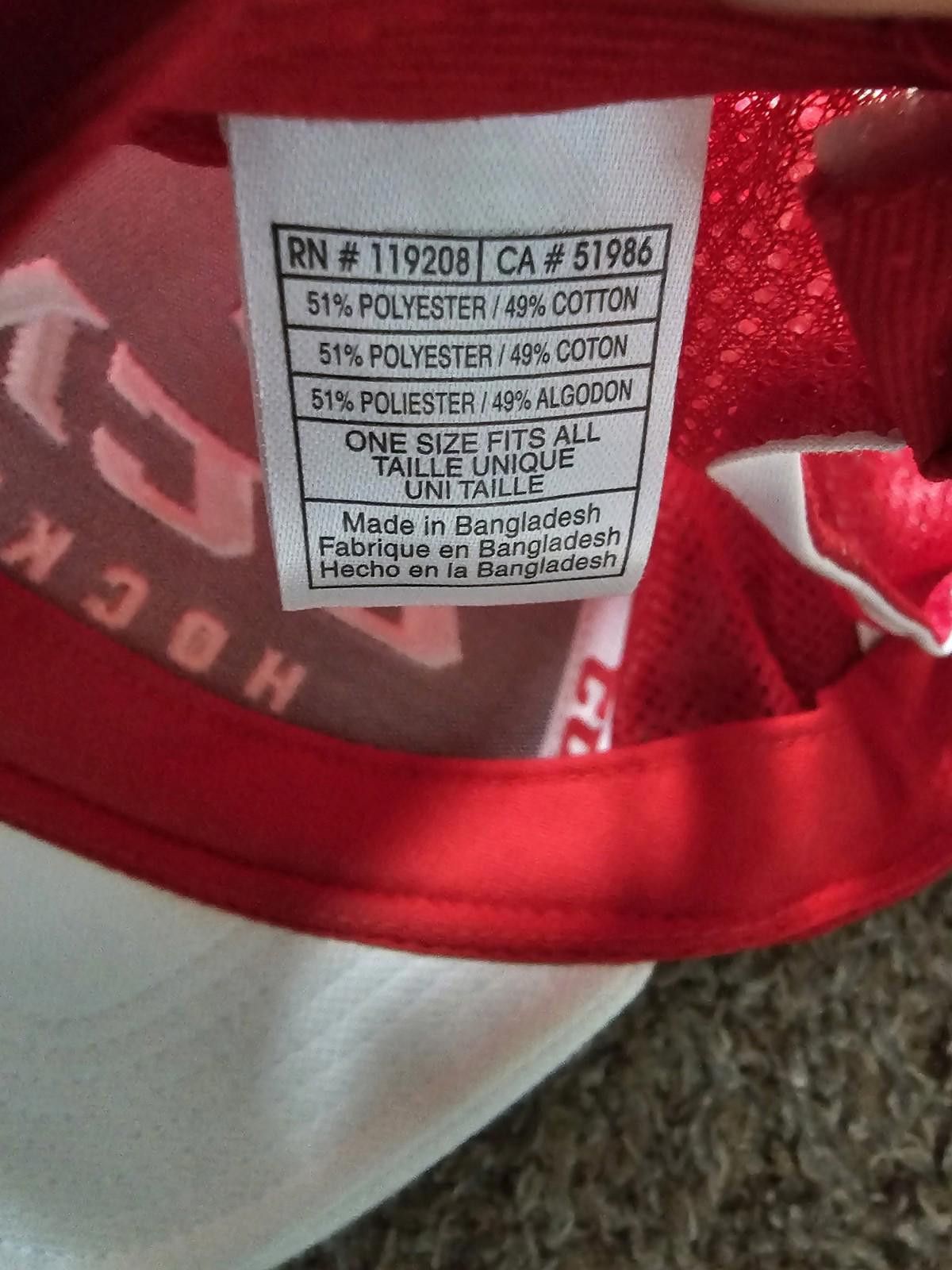 Ccm CCM Hockey Snapback Red White Hat Size ONE SIZE - 7 Thumbnail